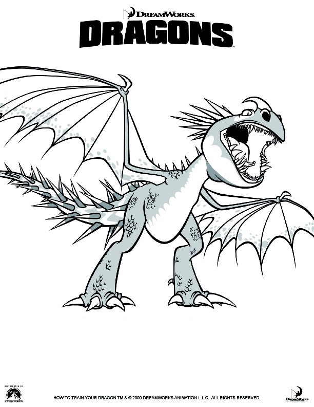 Coloring page How to train your dragon