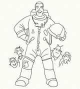 Coloring page Planet 51 - Chuck
