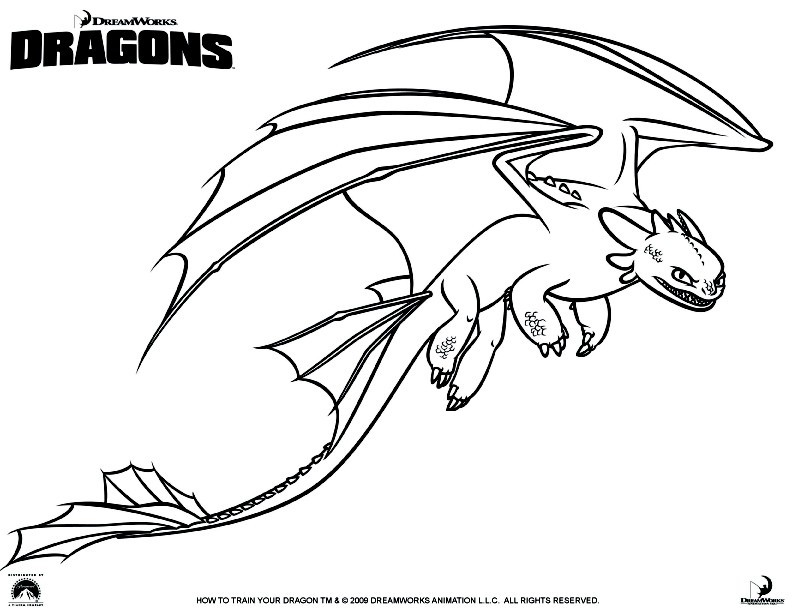 Coloring page How to train your dragon