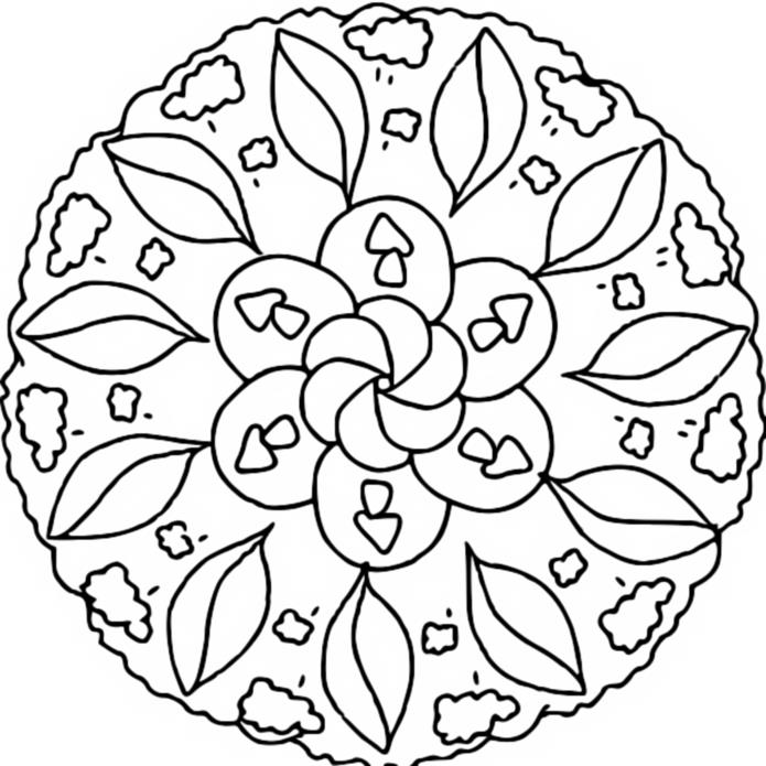 Kleurplaat Mandala Herfst