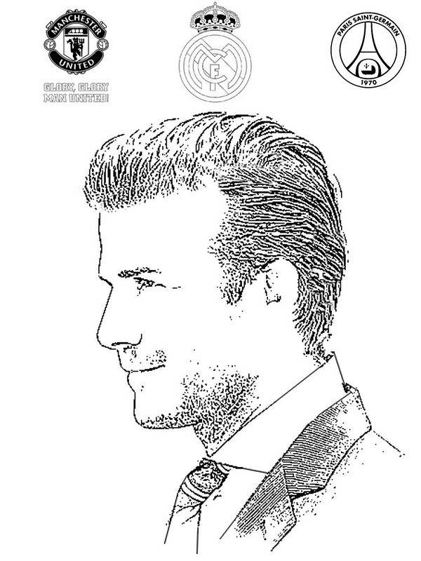 Kleurplaat David Beckham