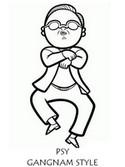 Desenho para colorir Psy - Gangnam style