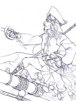 Desenho para colorir Jack Sparrow