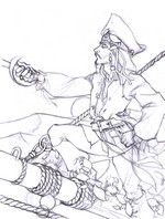 Disegno da colorare Jack Sparrow