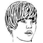 Dibujo para colorear Justin Bieber