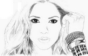 Desenho para colorir Shakira