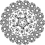 Kleurplaat Mandala Zomer