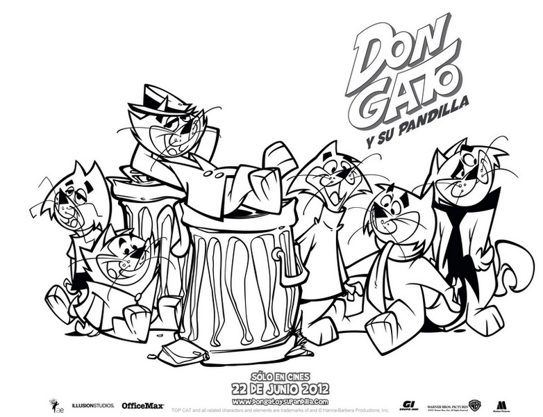 Dibujo para colorear Don Gato y su Pandilla