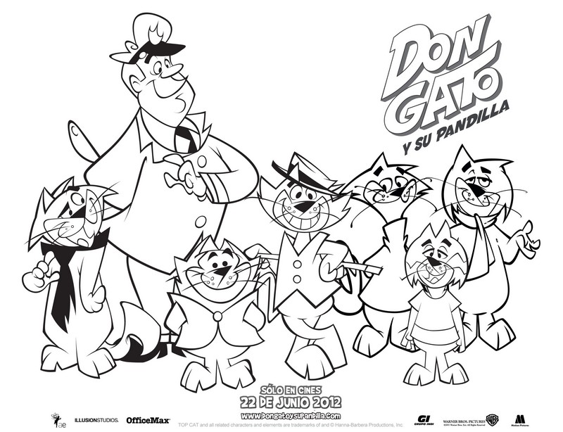 Dibujo para colorear Don Gato y su Pandilla