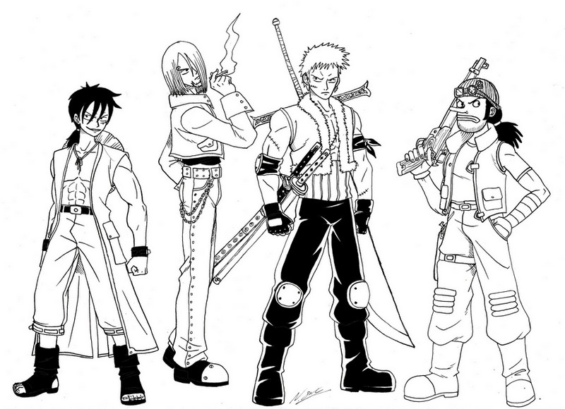 Coloring page One Piece