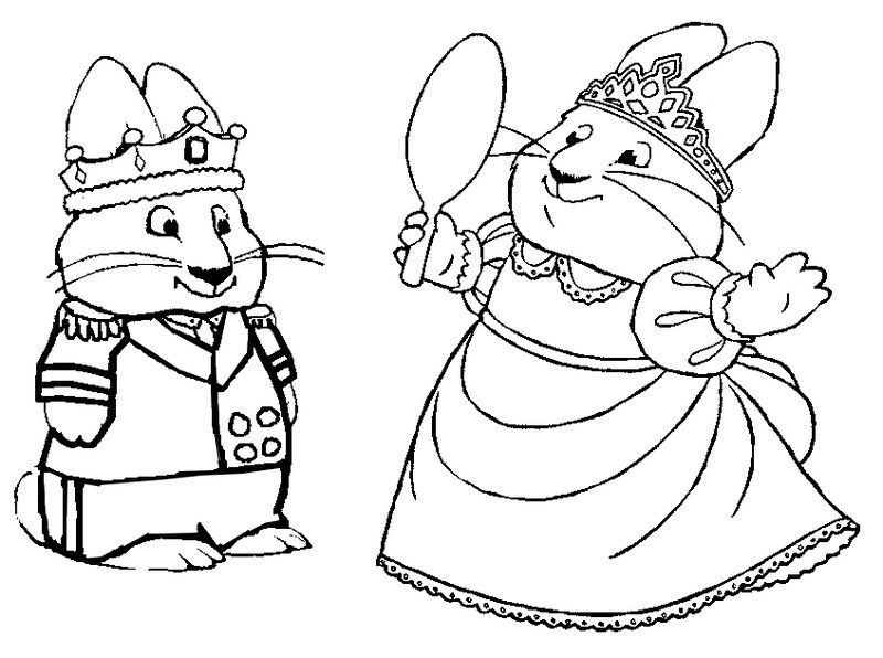 Coloring page Max and Ruby