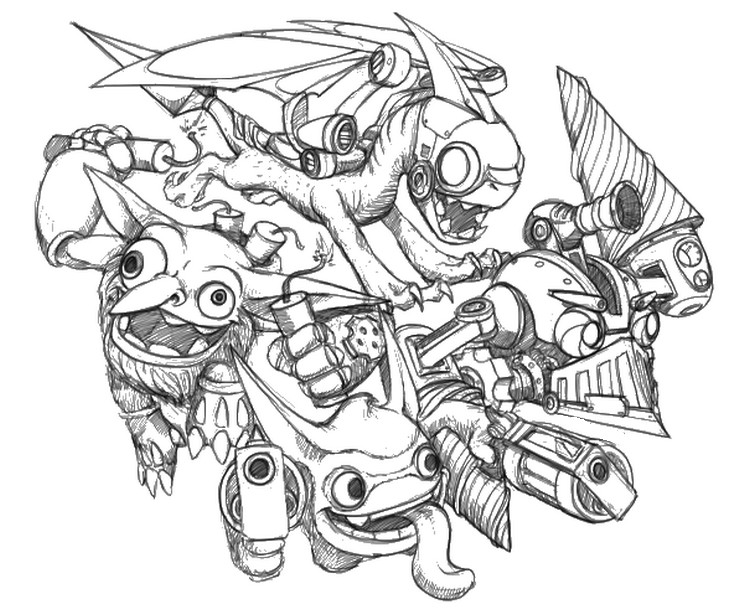Desenho para colorir Skylanders - Tecnologia