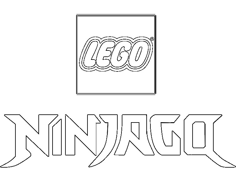 Tulostakaa värityskuvia Logo Ninjago