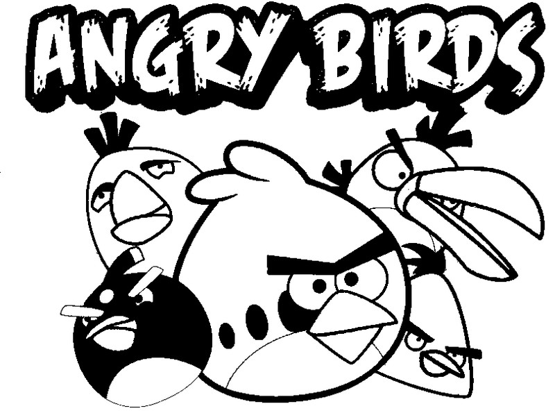 Desenho para colorir Angry Birds