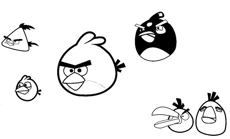 Desenho para colorir Angry Birds