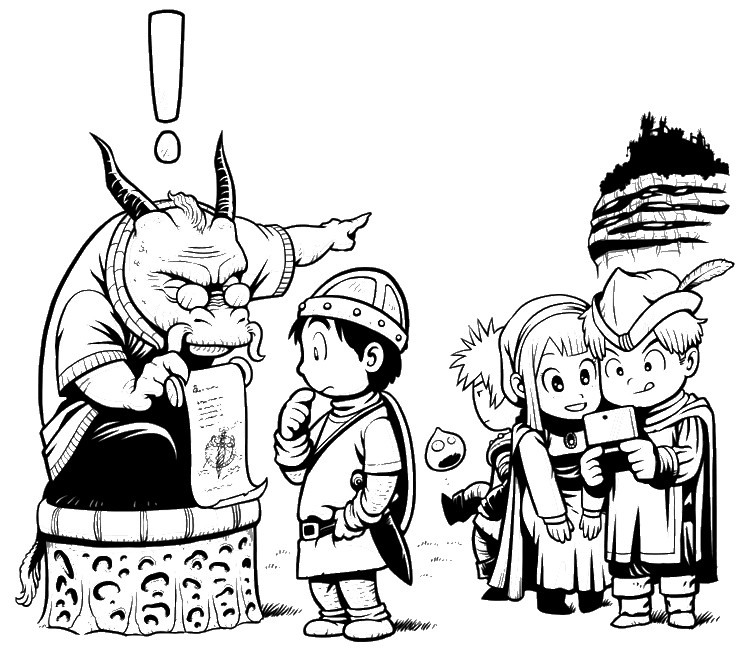 Desenho para colorir Dragon Quest