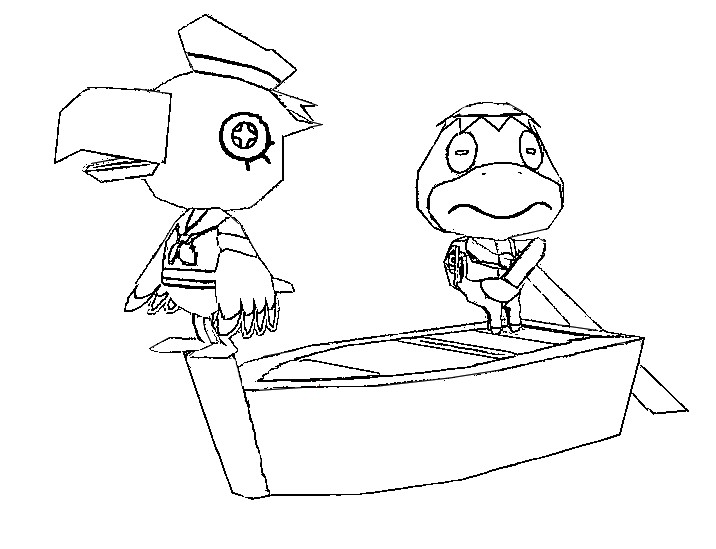 Desenho para colorir Animal Crossing