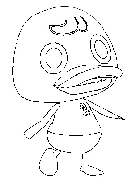 Desenho para colorir Animal Crossing