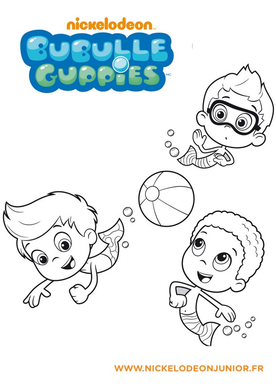 Kleurplaat Bubble Guppies