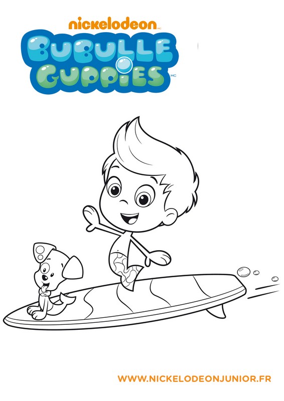 Desenho para colorir Bubble Guppies