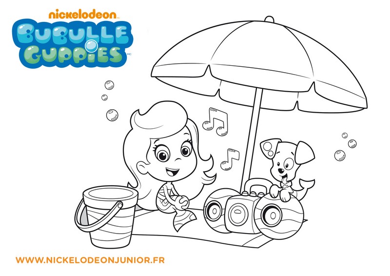 Disegno da colorare Bubble Guppies