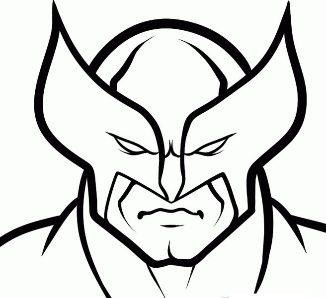 Tulostakaa värityskuvia Wolverine maski
