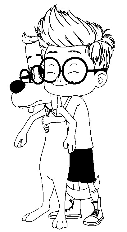 Coloring page Peabody and Sherman