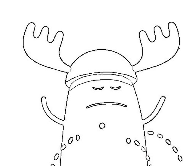 Coloring page Dress up like a moose during hunting season
