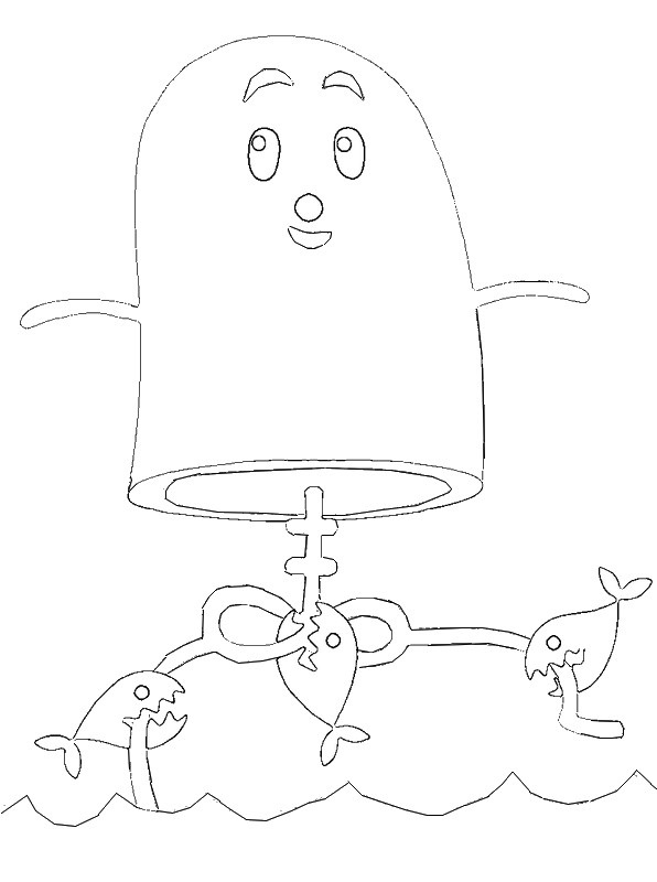 Coloring page Use your private parts as piranha bait