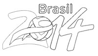 Desenho para colorir Brasil 2014