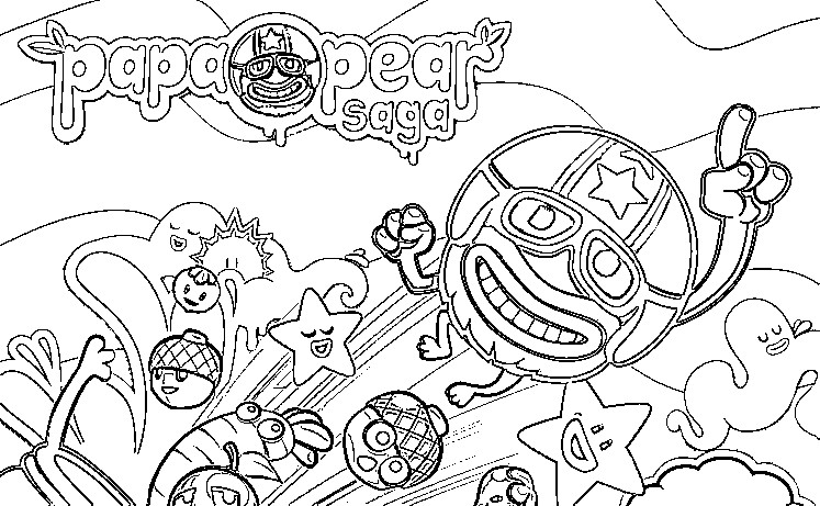 Coloring page Papa Pear Saga