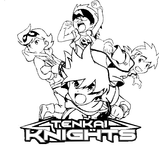 Kleurplaat Tenkai Knights