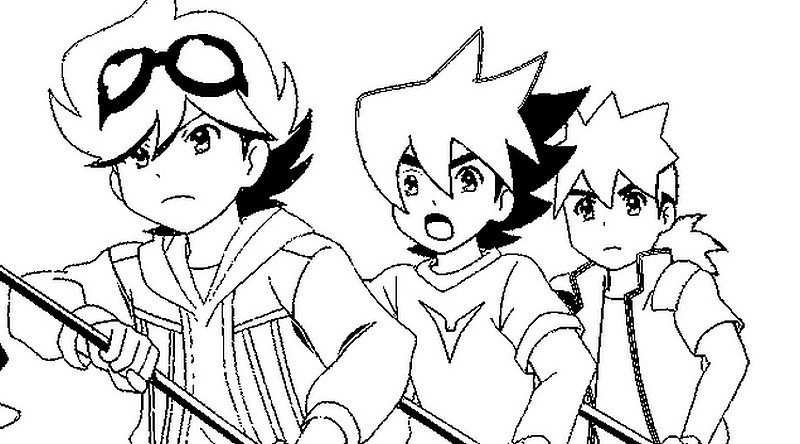 Coloring page Guren Nash,  Ceylan Jones, Chooki Mason