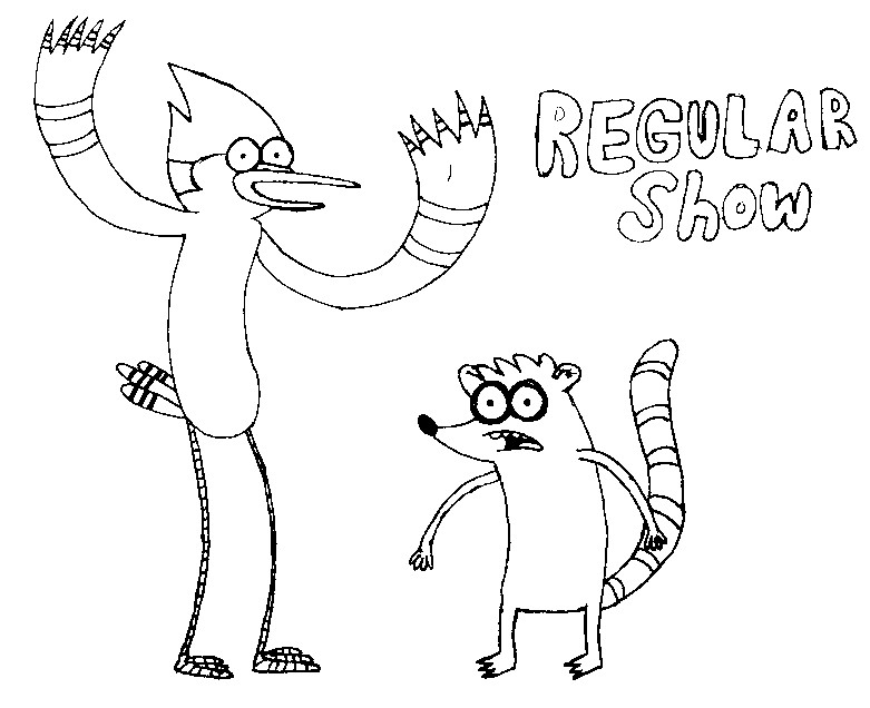 Coloring page Regular show