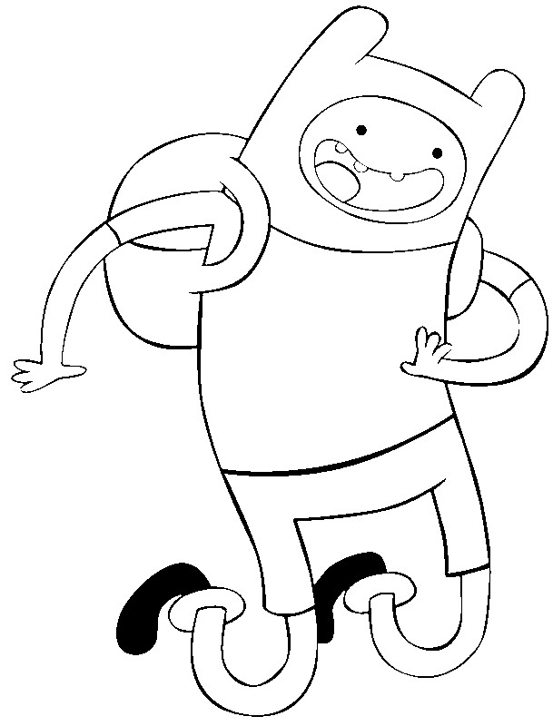 Kleurplaat Adventure time: Finn