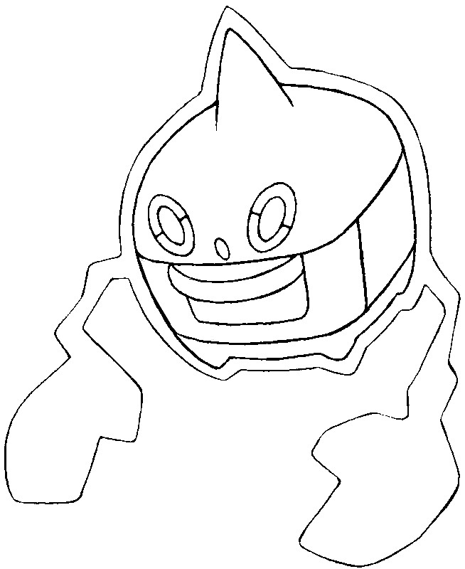 Dibujo para colorear Pokémon forma alternativa 479 Rotom (Horno)