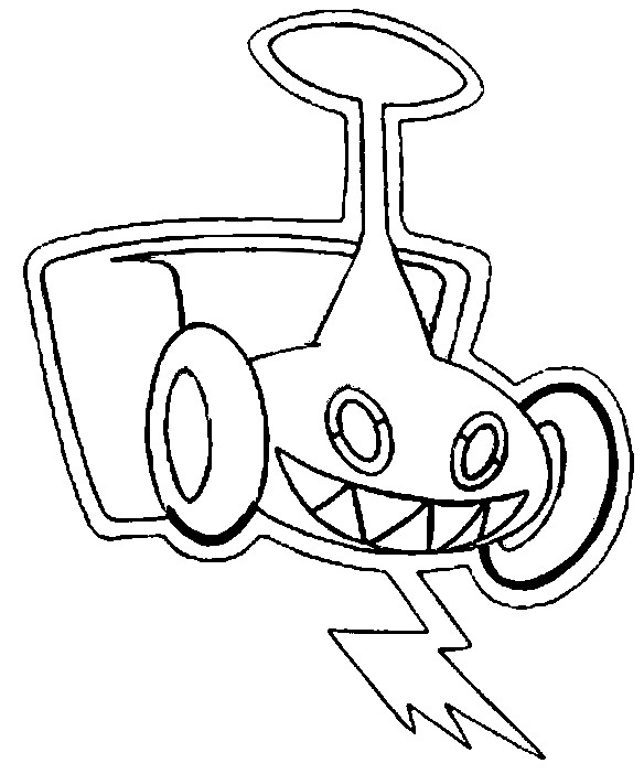 Coloring page Pokémon alternate form 479 Rotom (Mow)