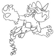 Desenho para colorir Pokémon forma alternativa 642 Thundurus