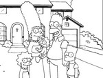 Online kleurplaat inkleuren Simpsons