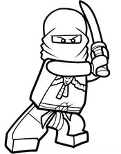 Online coloring page Kai - Ninja of fire