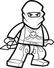 Online coloring page Zane - Ninja of ice
