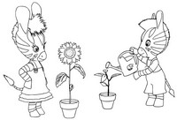 Online coloring page Zou