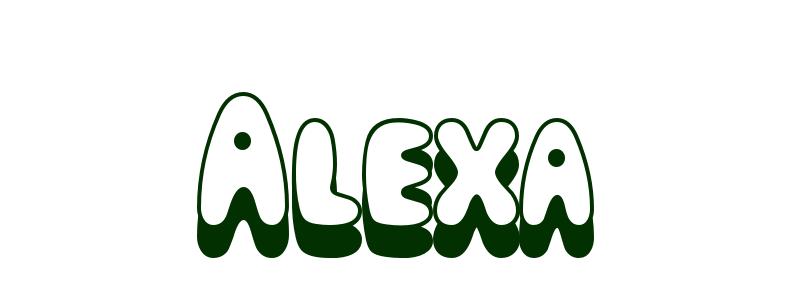 Coloring-Page-First-Name Alexa