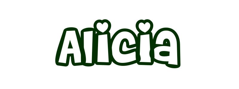 Coloring-Page-First-Name Alicia