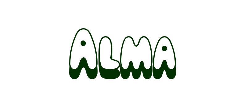 Coloring-Page-First-Name Alma