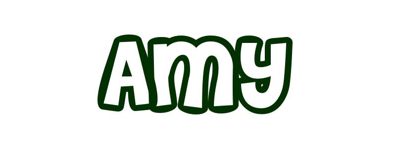 Coloring-Page-First-Name Amy