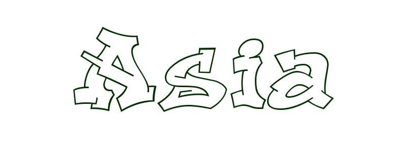 Coloring-Page-First-Name Asia