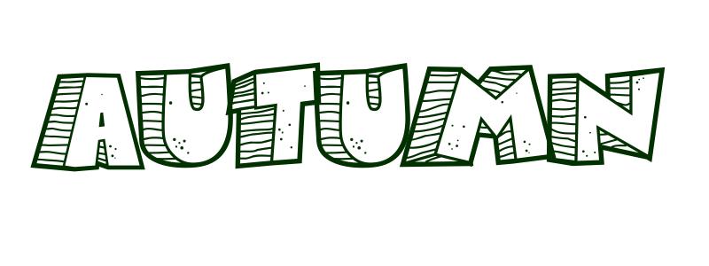 Coloring-Page-First-Name Autumn