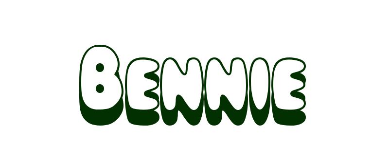 Coloring-Page-First-Name Bennie