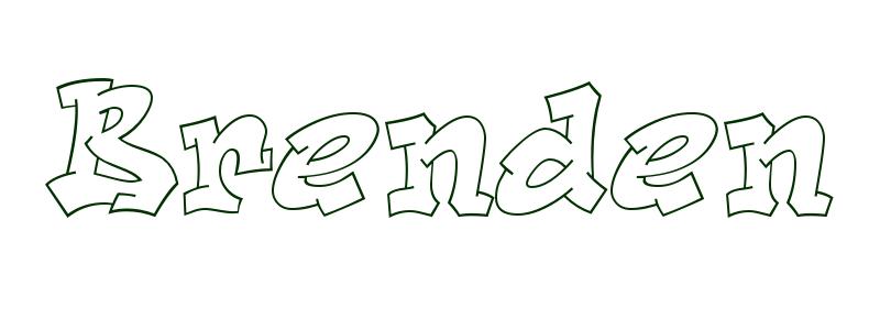 Coloring-Page-First-Name Brenden